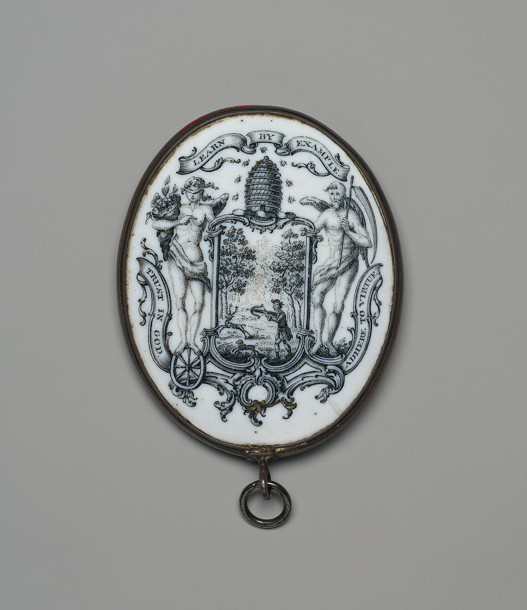 Unidentified society badge, Enamel on copper, British, Liverpool