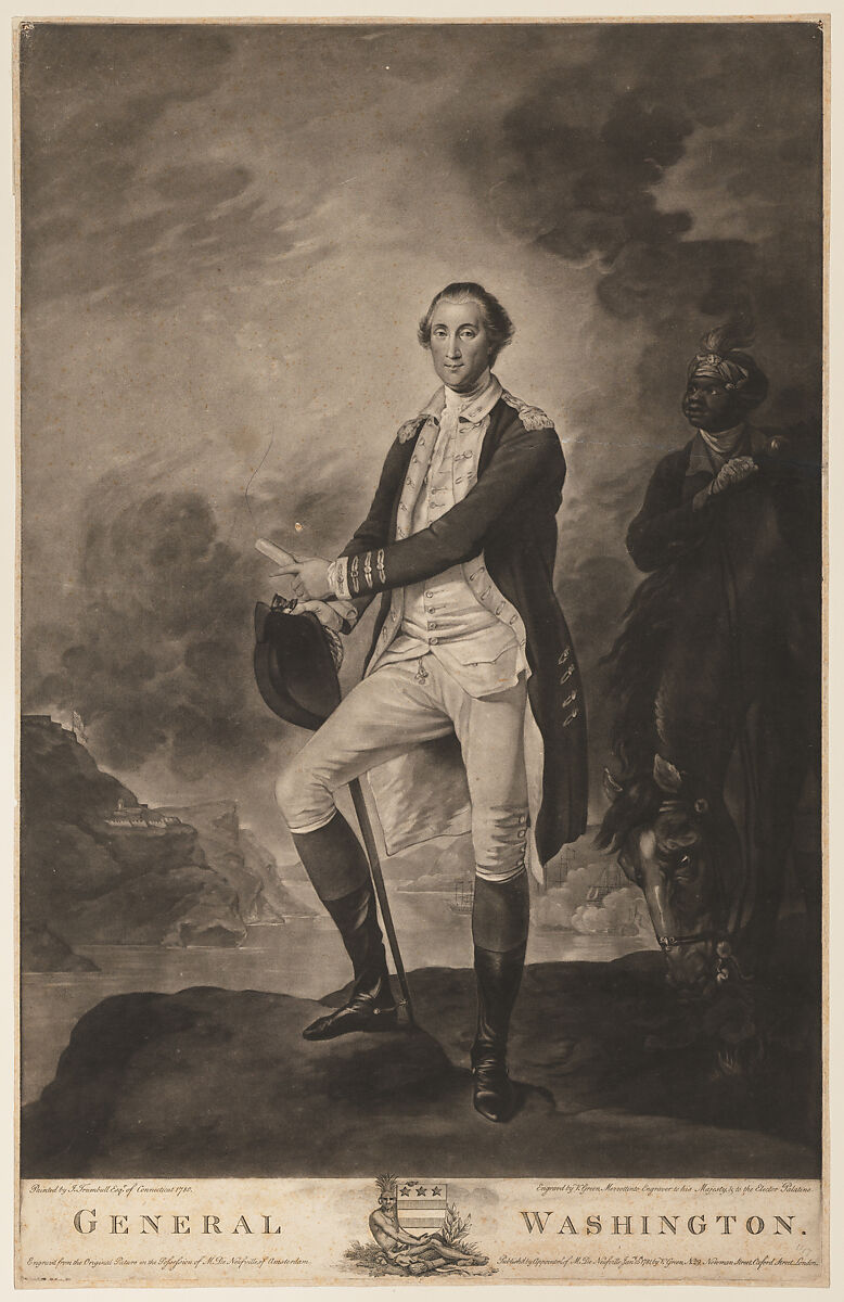 General Washington, Valentine Green (British, Salford 1739–1813 London), Mezzotint; second state of two 