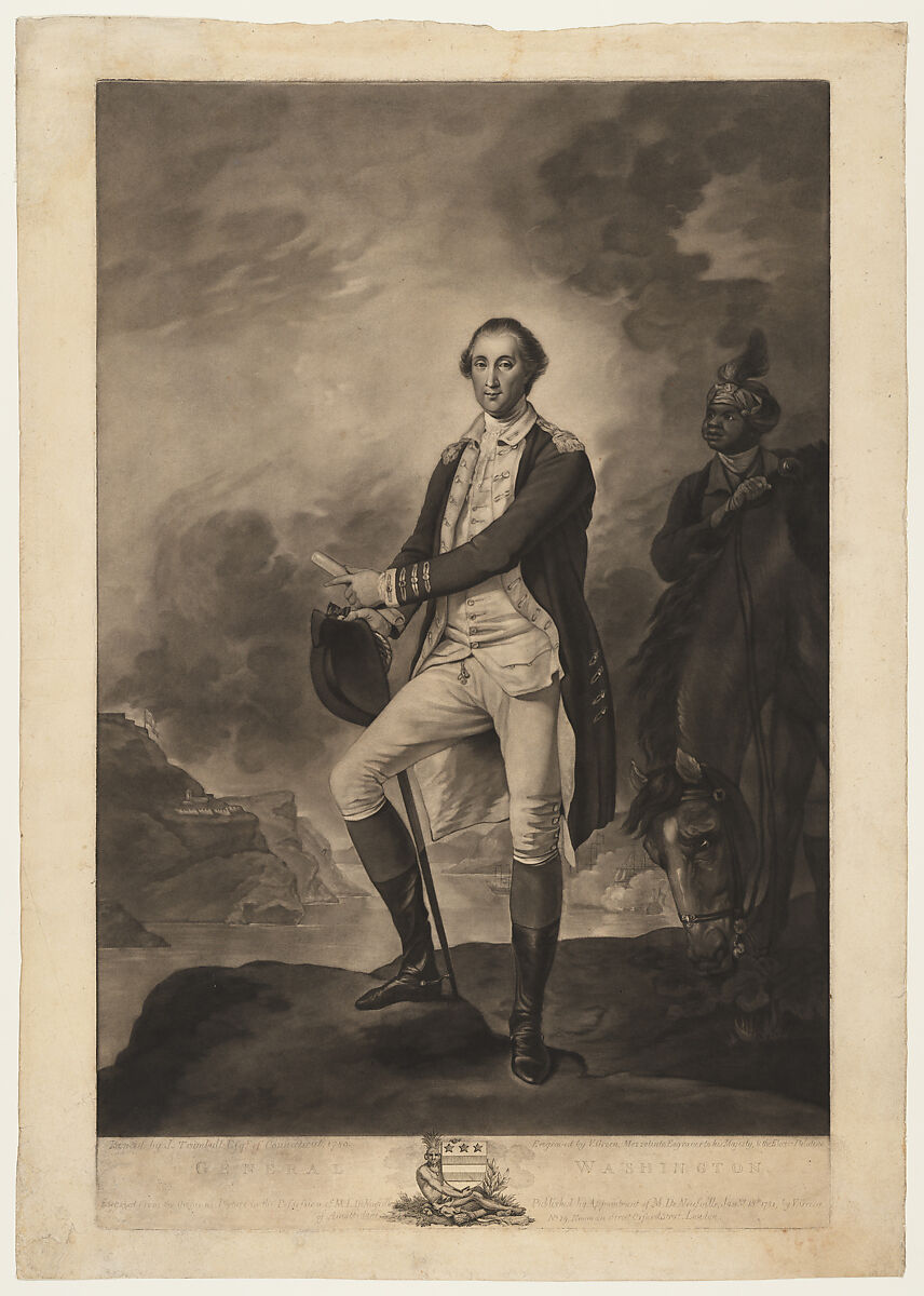 General Washington, Valentine Green (British, Salford 1739–1813 London), Mezzotint; first state of two 