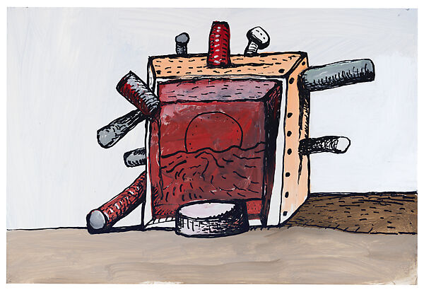 Untitled, Philip Guston (American (born Canada), Montreal 1913–1980 Woodstock, New York), Acrylic and ink on illustration board 