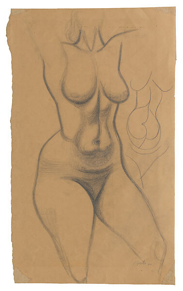 Nude, drawing one, Philip Guston (American (born Canada), Montreal 1913–1980 Woodstock, New York), Pencil on paper 