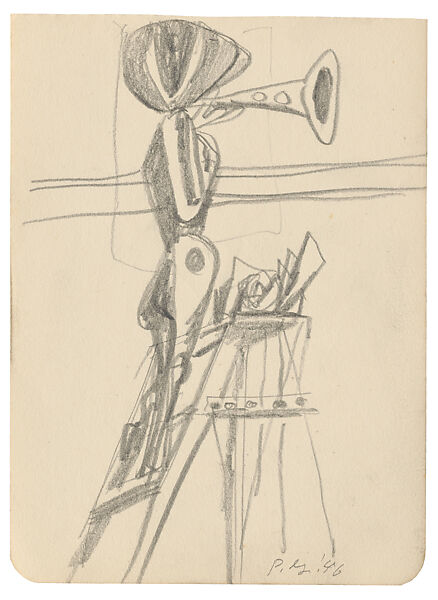 Untitled, Philip Guston (American (born Canada), Montreal 1913–1980 Woodstock, New York), Pencil on paper 