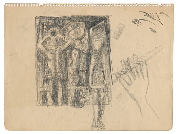 Untitled, Philip Guston (American (born Canada), Montreal 1913–1980 Woodstock, New York), Crayon on paper 