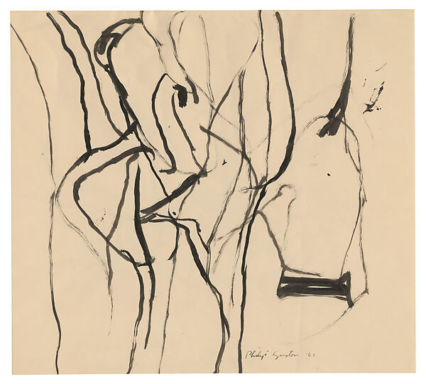 Untitled, Philip Guston (American (born Canada), Montreal 1913–1980 Woodstock, New York), Ink on paper 