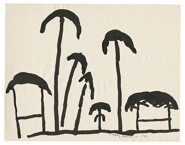 Siesta Key - Sarasota, Philip Guston (American (born Canada), Montreal 1913–1980 Woodstock, New York), Ink on paper 