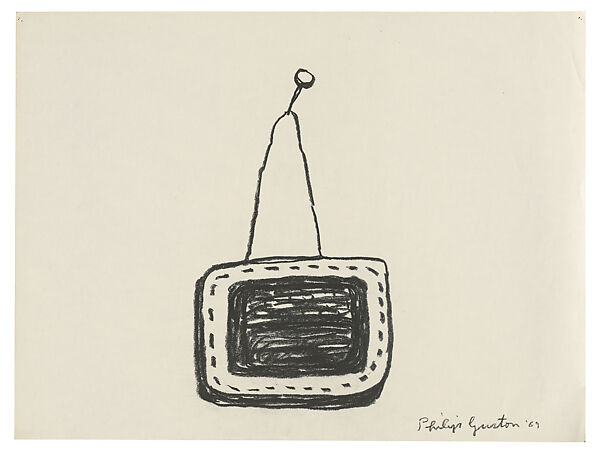 Untitled, Philip Guston (American (born Canada), Montreal 1913–1980 Woodstock, New York), Charcoal on paper 