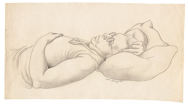 Mother, Philip Guston (American (born Canada), Montreal 1913–1980 Woodstock, New York), Ink and pencil on paper 