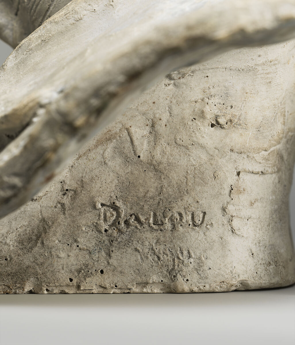 Head of a Peasant (Tête de paysan), Aimé-Jules Dalou (French, Paris 1838–1902 Paris), Plaster, French, Paris