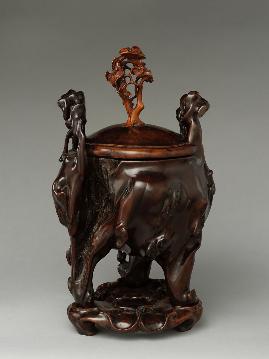 Incense burner, Rootwood, boxwood, and rosewood, China