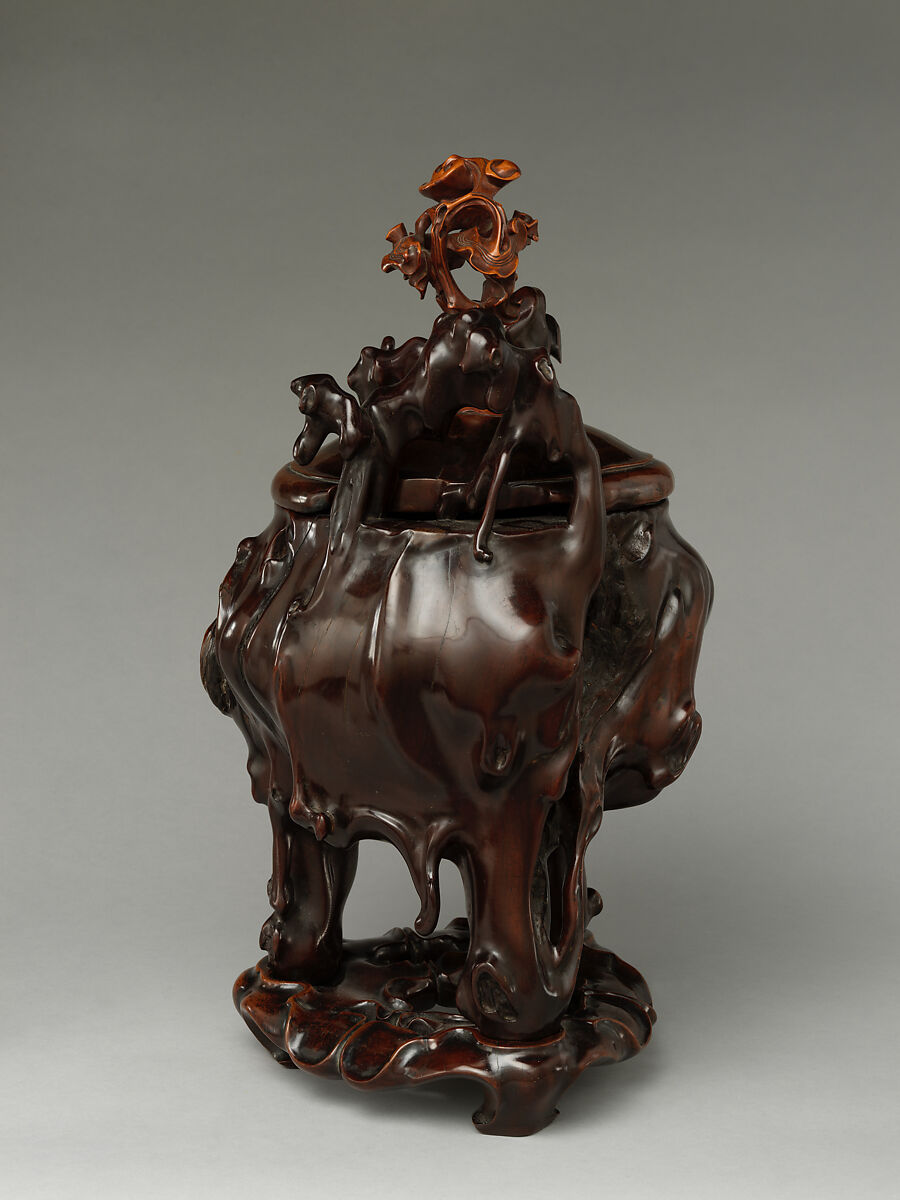 Incense burner, Rootwood, boxwood, and rosewood, China