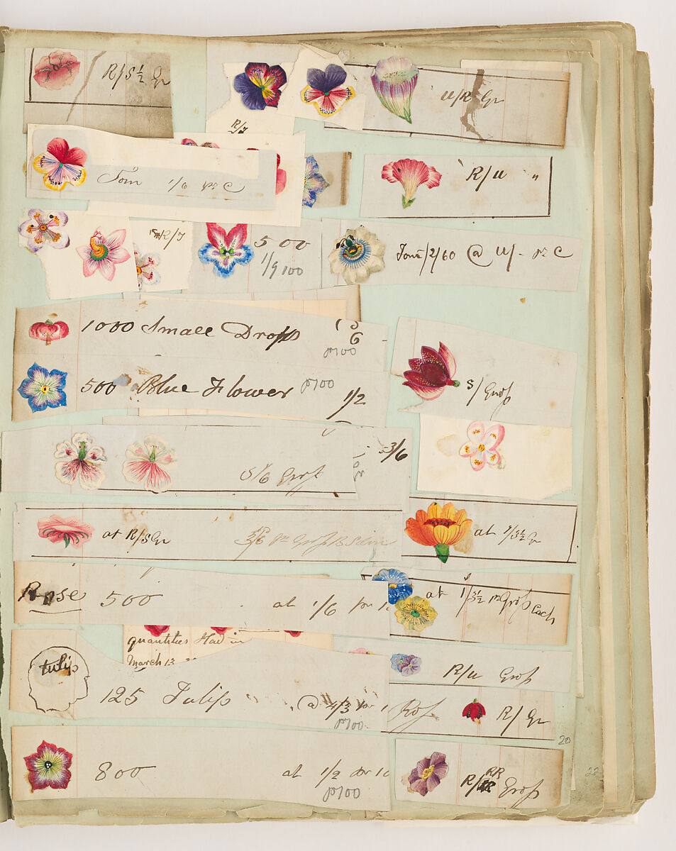 Valentine makers' scrapbook, Anonymous, British, 19th century, Cut paper with ink, watercolor, chromolithographs, and gilt scraps