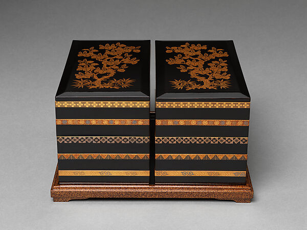 Set of ten writing boxes with seasonal designs, Uematsu Hōbi (Japanese, 1872–1933), Lacquered wood with gold, silver takamaki-e, hiramaki-e, togidashimaki-e, cut-out gold and silver application, Japan