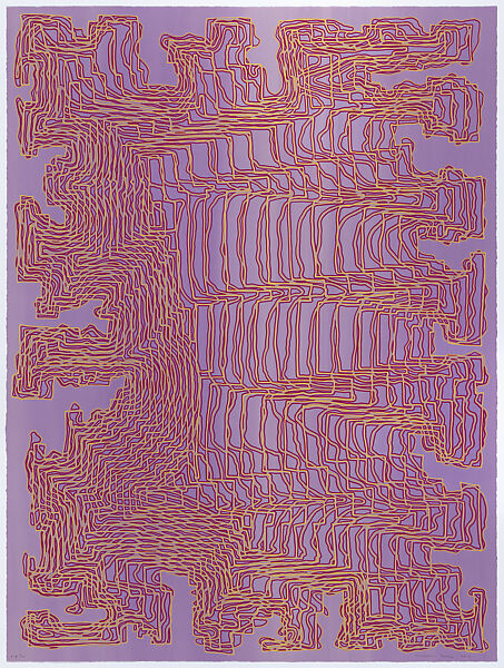 sslylyss, James Siena (American, born Oceanside, California, 1957), Silkscreen and hand painted wash 