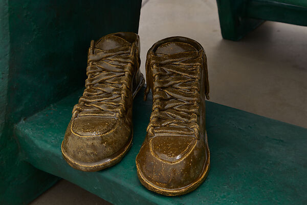Tools, Woody De Othello (American, born Miami 1991), Bronze, glazed ceramic and wood