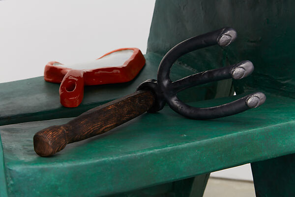 Tools, Woody De Othello (American, born Miami 1991), Bronze, glazed ceramic and wood