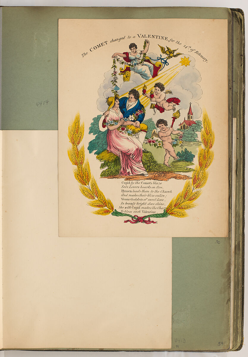 Valentine maker's album (Jonathan King), Anonymous, Thick interior pages (45), exterior cover dark green coated fabric