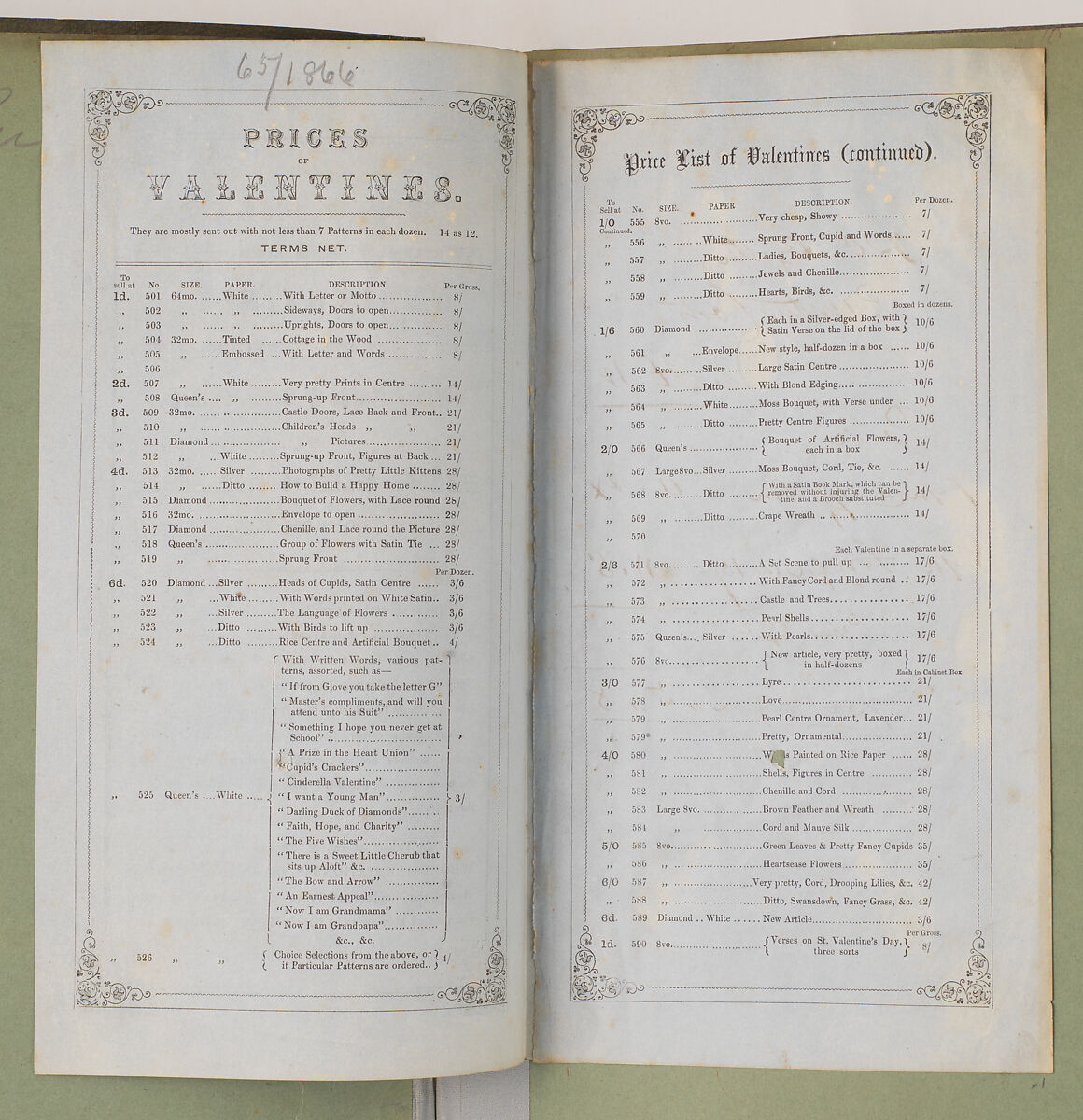 Valentine maker's album (Jonathan King), Anonymous, Thick interior pages (45), exterior cover dark green coated fabric