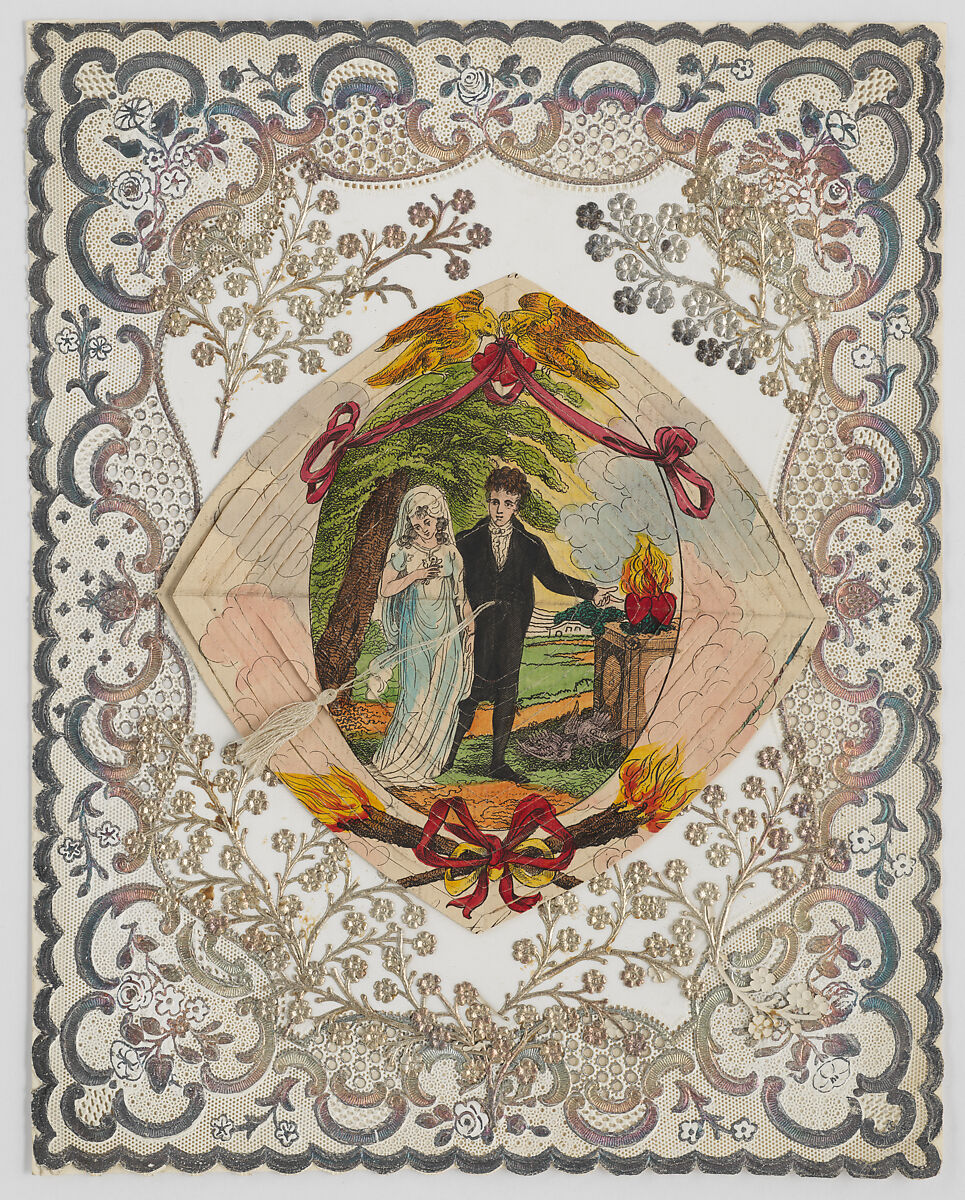 Valentine maker's album (Jonathan King), Anonymous, Thick interior pages (45), exterior cover dark green coated fabric