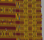 Royal man's kente (prestige cloth), Asante-Akan artist, Silk, dye, Asante-Akan