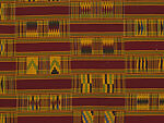 Royal man's kente (prestige cloth), Asante-Akan artist, Silk, dye, Asante-Akan