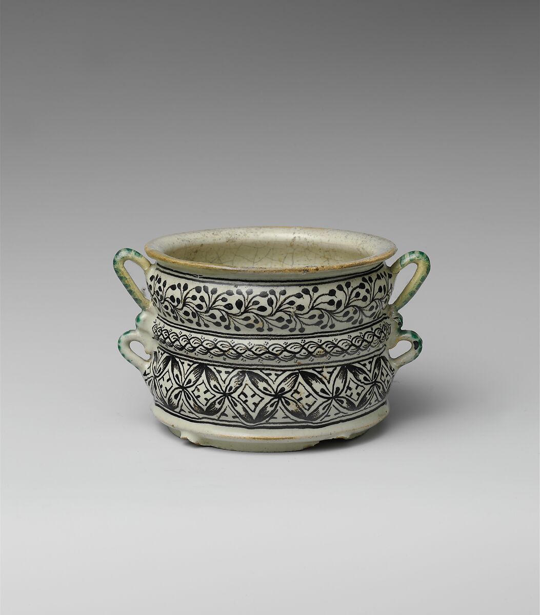 Cup, Tin-glazed earthenware, Mexican