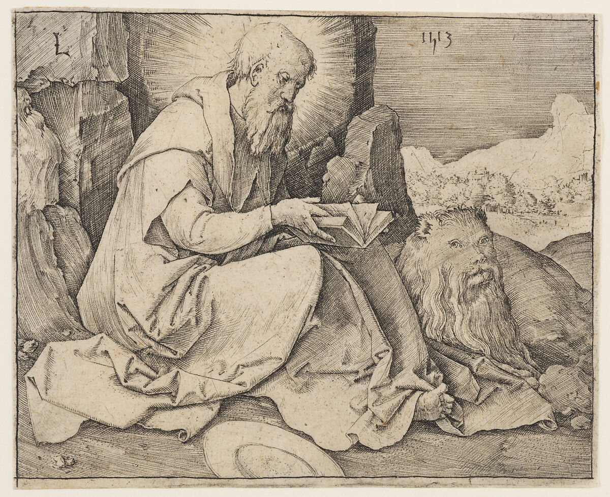 St. Jerome, Lucas van Leyden (Netherlandish, Leiden ca. 1494–1533 Leiden), Engraving 