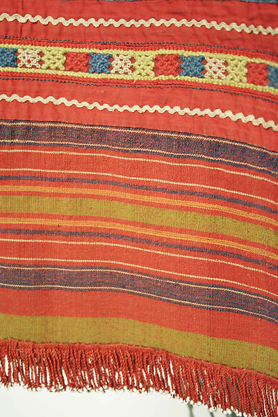 Ensemble, linen, cotton, leather, Russian