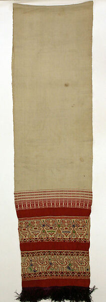 Ensemble, linen, cotton, leather, Russian