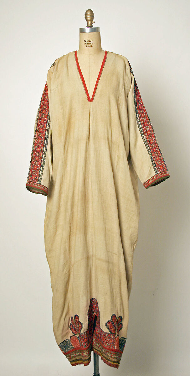 Ensemble, (a) linen(b, d) cotton(c, f, g, h, i) wool, Russian