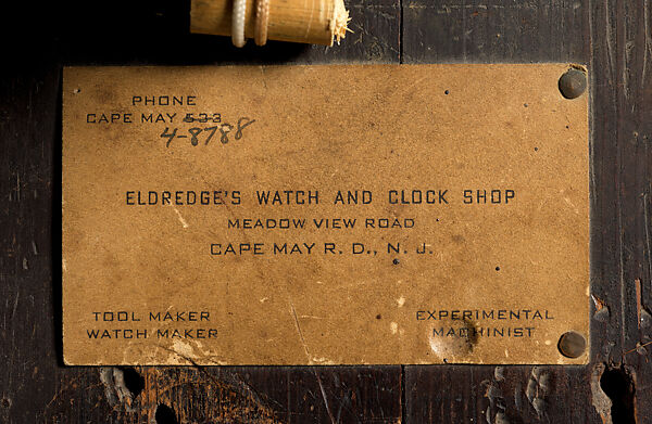 Movement - Peter Stretch (American, 1670–1746), Mahogany, pine; brass, steel, iron, bronze, silver, glass, American