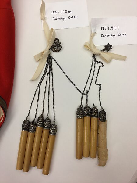 Military Uniform, Wool, cotton, metal wrapped thread, silver, leather, fur, and metal