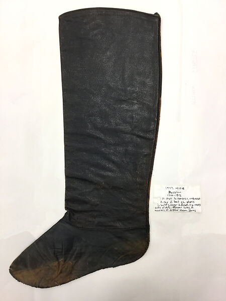 Military Uniform, Wool, cotton, metal wrapped thread, silver, leather, fur, and metal