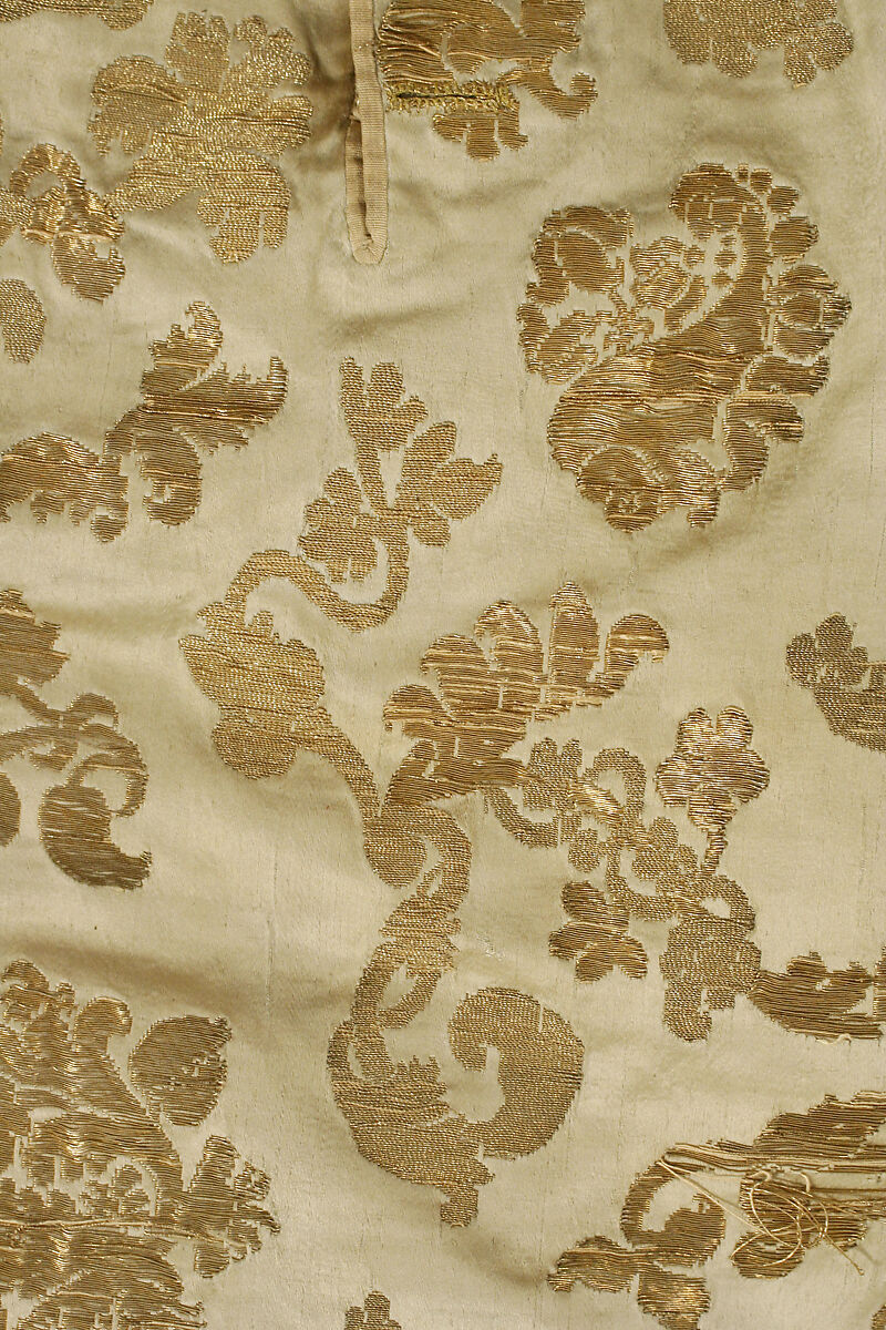 Trousers, silk, metal, French