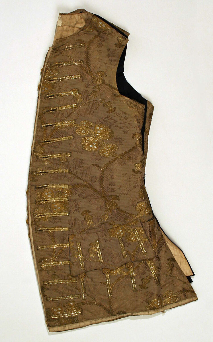 Waistcoat, silk, French