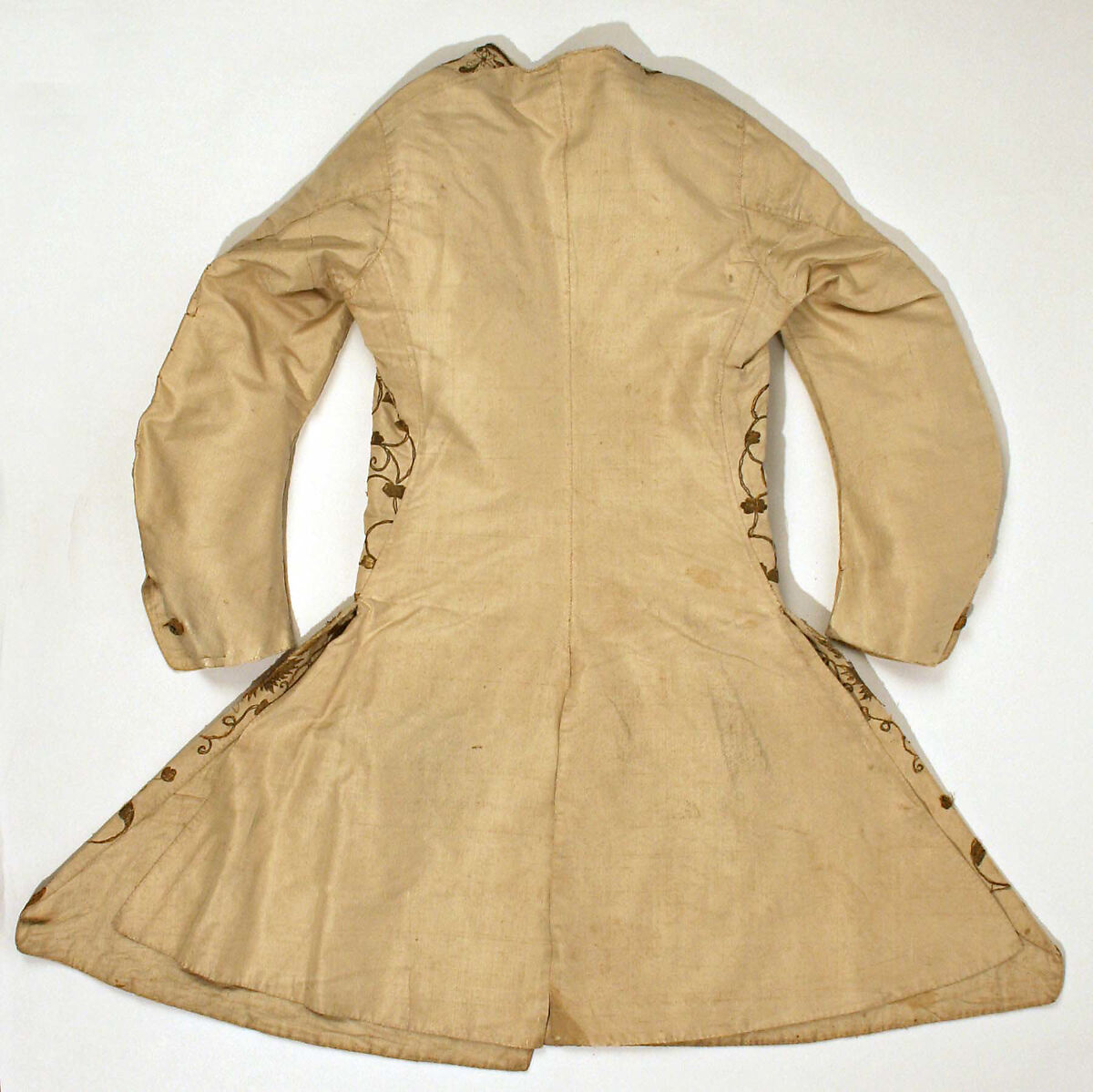 Waistcoat, silk, metal, British