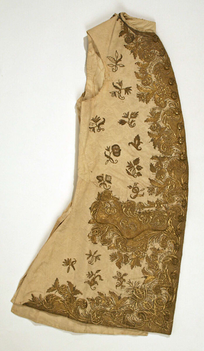 Waistcoat, silk, British 