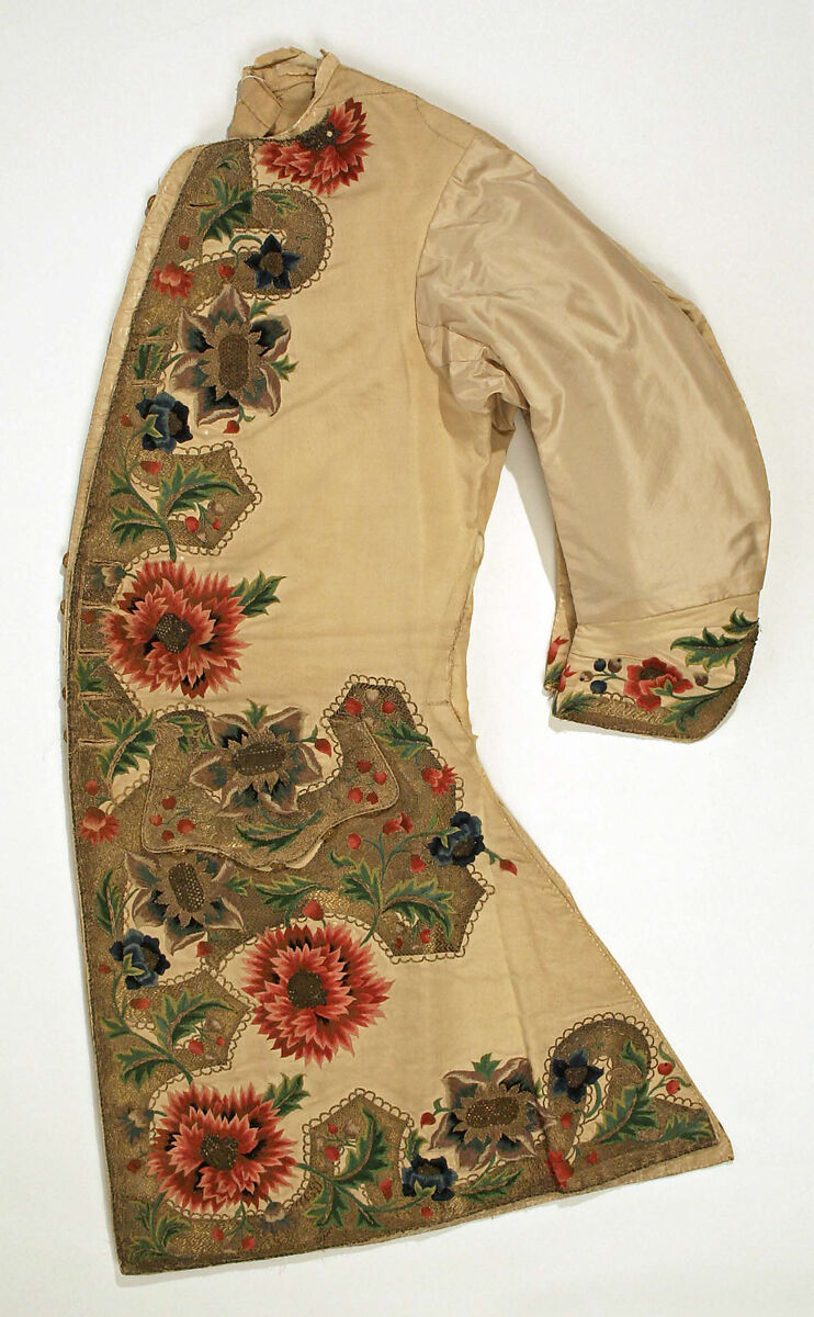 Waistcoat, silk, metal, probably Italian