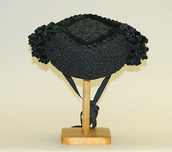 Hat, silk, velvet,  Persian lamb, Spanish