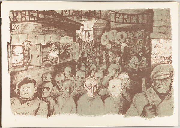 12 původních litografií z německých koncentračních táborů