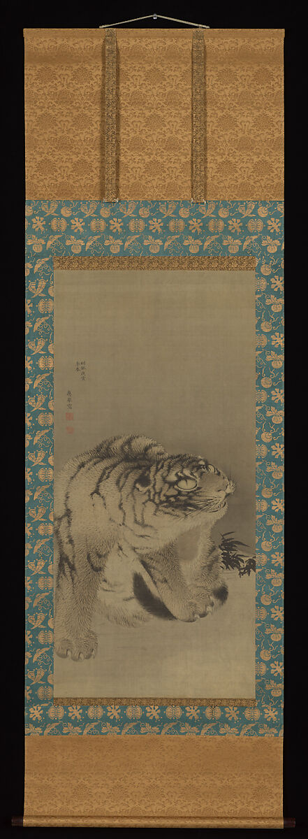 Dragon and Tiger, Maruyama Ōkyo (Japanese, 1733–1795), Pair of hanging scrolls: ink on silk (dragon), ink and color on silk (tiger), Japan