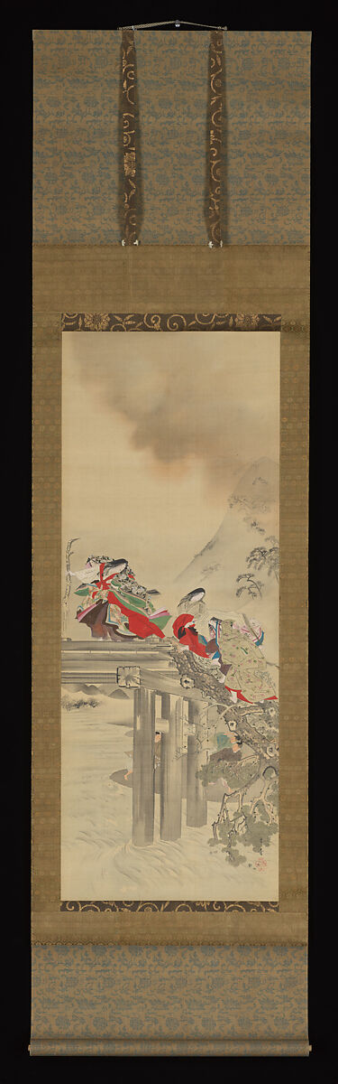 Lady Iga, Kikuchi Yōsai (Japanese, 1788–1878), Hanging scroll; ink and color on silk, Japan