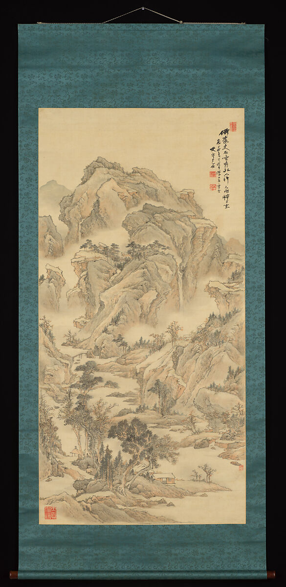 Autumn in Myriad Valleys, Kodama Katei (Japanese, 1841–1913), Hanging scroll; ink and color on silk, Japan