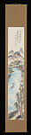 Three Landscapes, Kusonoki Keishū (Japanese, 1892–1956), Set of three hanging scrolls: ink and color on silk, Japan
