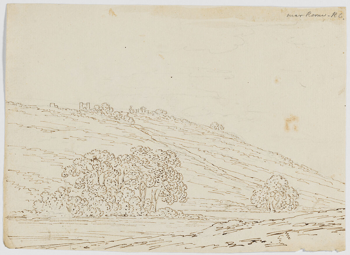 Near Rome, Richard Cooper II (British, Edinburgh, Scotland 1740–1822 Eltham, Kent), Pen and iron gall ink over graphite 