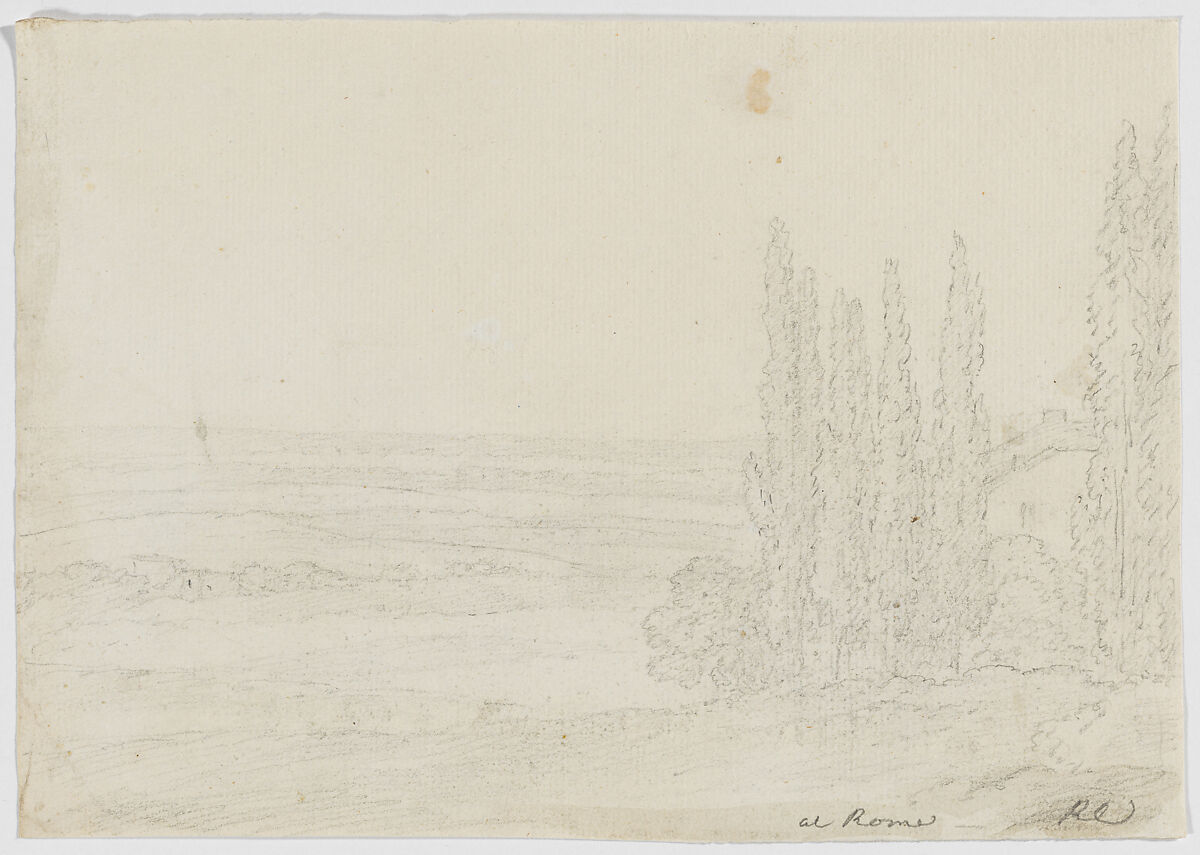 At Rome, Richard Cooper II (British, Edinburgh, Scotland 1740–1822 Eltham, Kent), Graphite with touches of ink wash 