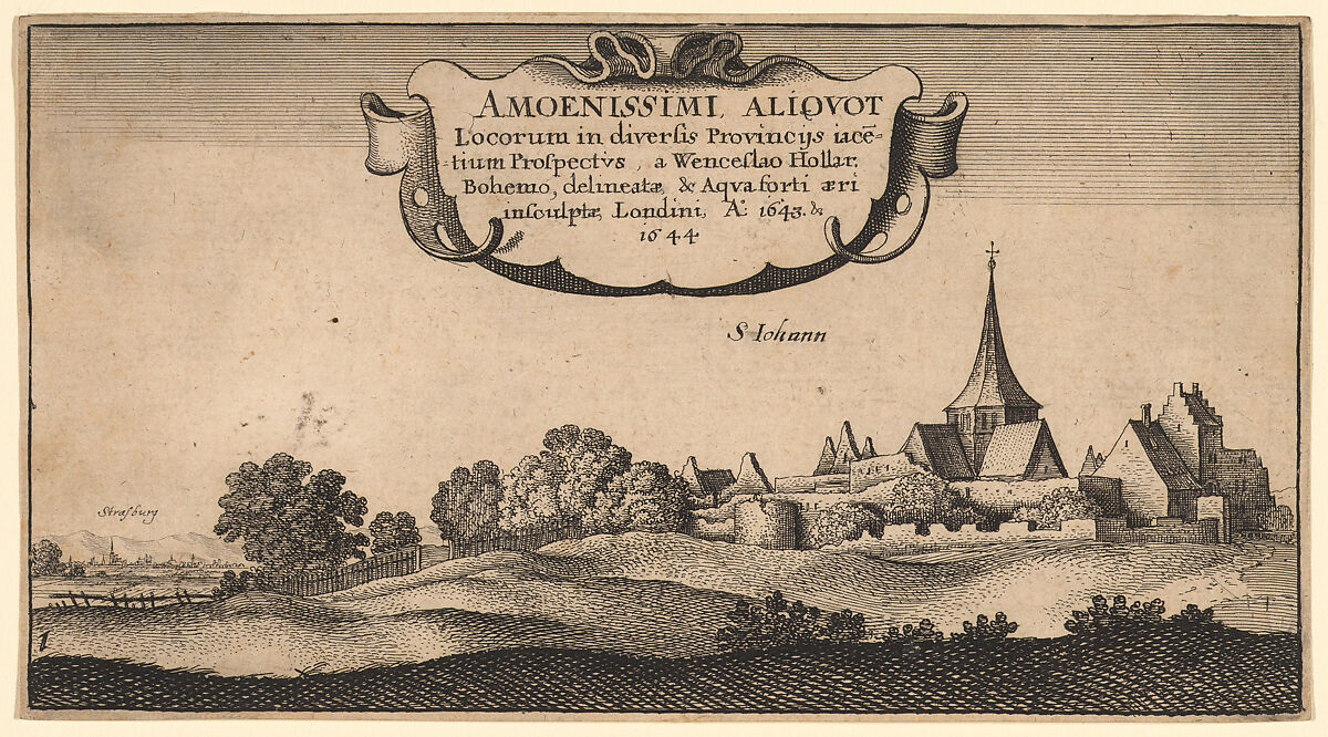 Title page to "Amoenissimi Aliquot Locorum in divertis Provincys", Wenceslaus Hollar (Bohemian, Prague 1607–1677 London), Etching, first state of three 