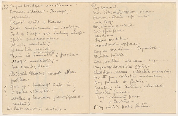 Thoughts about dreams (notes and sketches), Herbert E. Crowley (British, Eltham, Kent 1873–1937 Ascona, Switzerland), Graphite