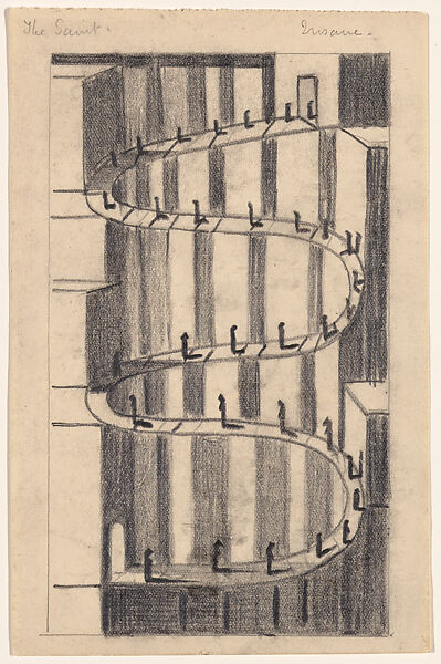 The Saint – Insane, Herbert E. Crowley (British, Eltham, Kent 1873–1937 Ascona, Switzerland), Graphite 