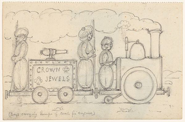 Louis XV Farewell to the Pompadour (recto); Crown Jewels (verso), Herbert E. Crowley (British, Eltham, Kent 1873–1937 Ascona, Switzerland), Graphite and watercolor (recto); graphite (verso)