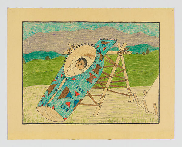 Eugene Field (1850–1895), Mary Sully (Dakota, 1896–1963), Colored pencil, wax crayon, ink, and graphite on paper, Dakota